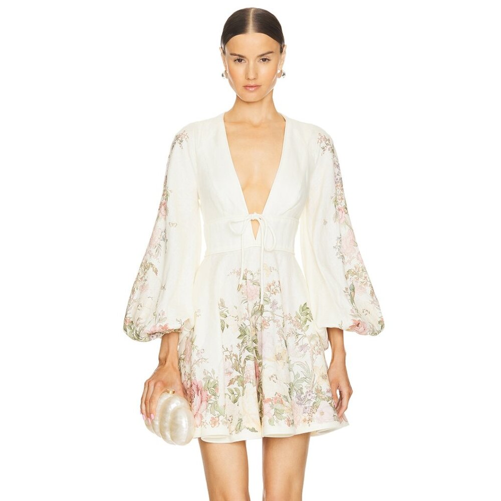 Zimmermann Waverly Plunge Mini Dress
